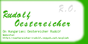 rudolf oestereicher business card